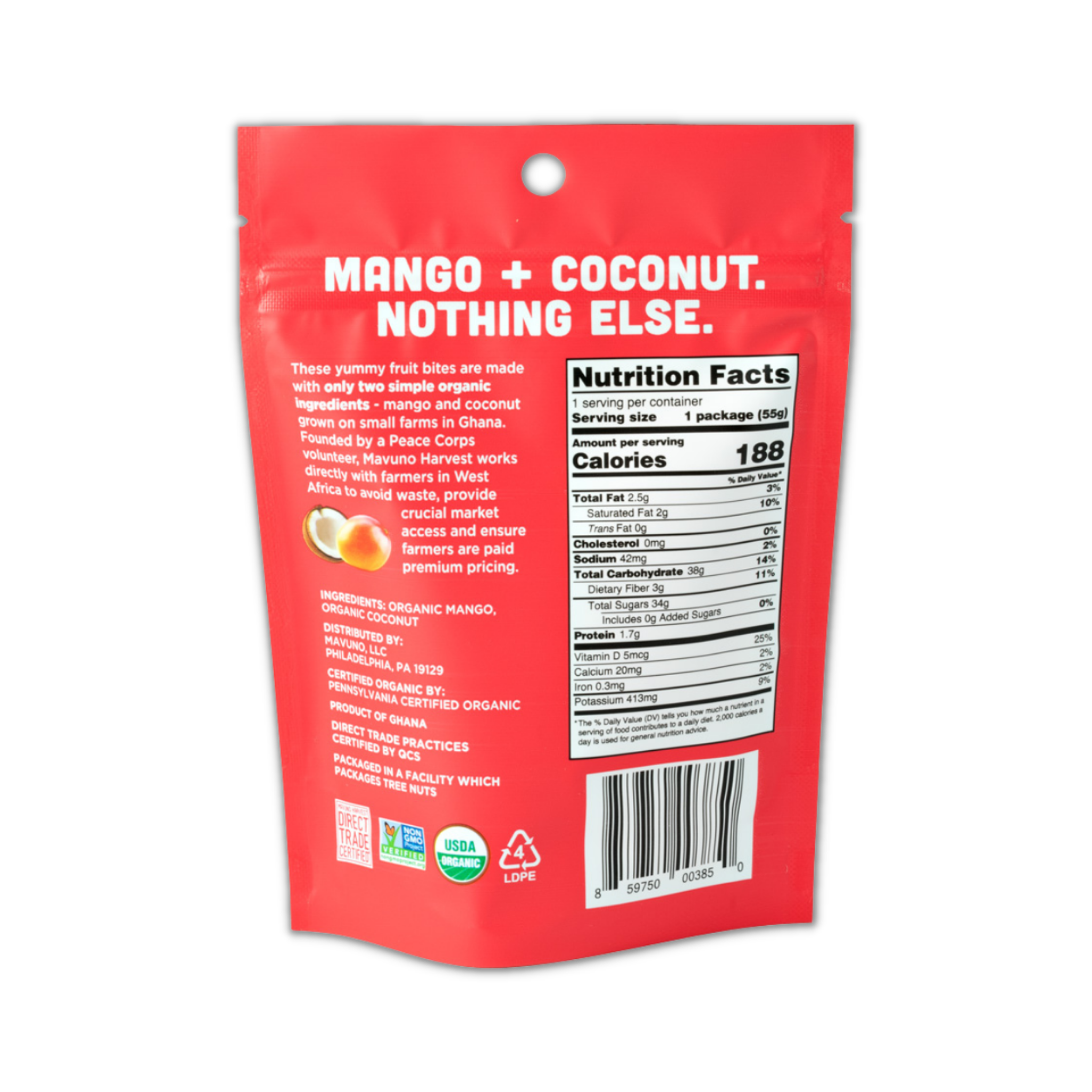 Organic Mango + Coconut Fruit Bites