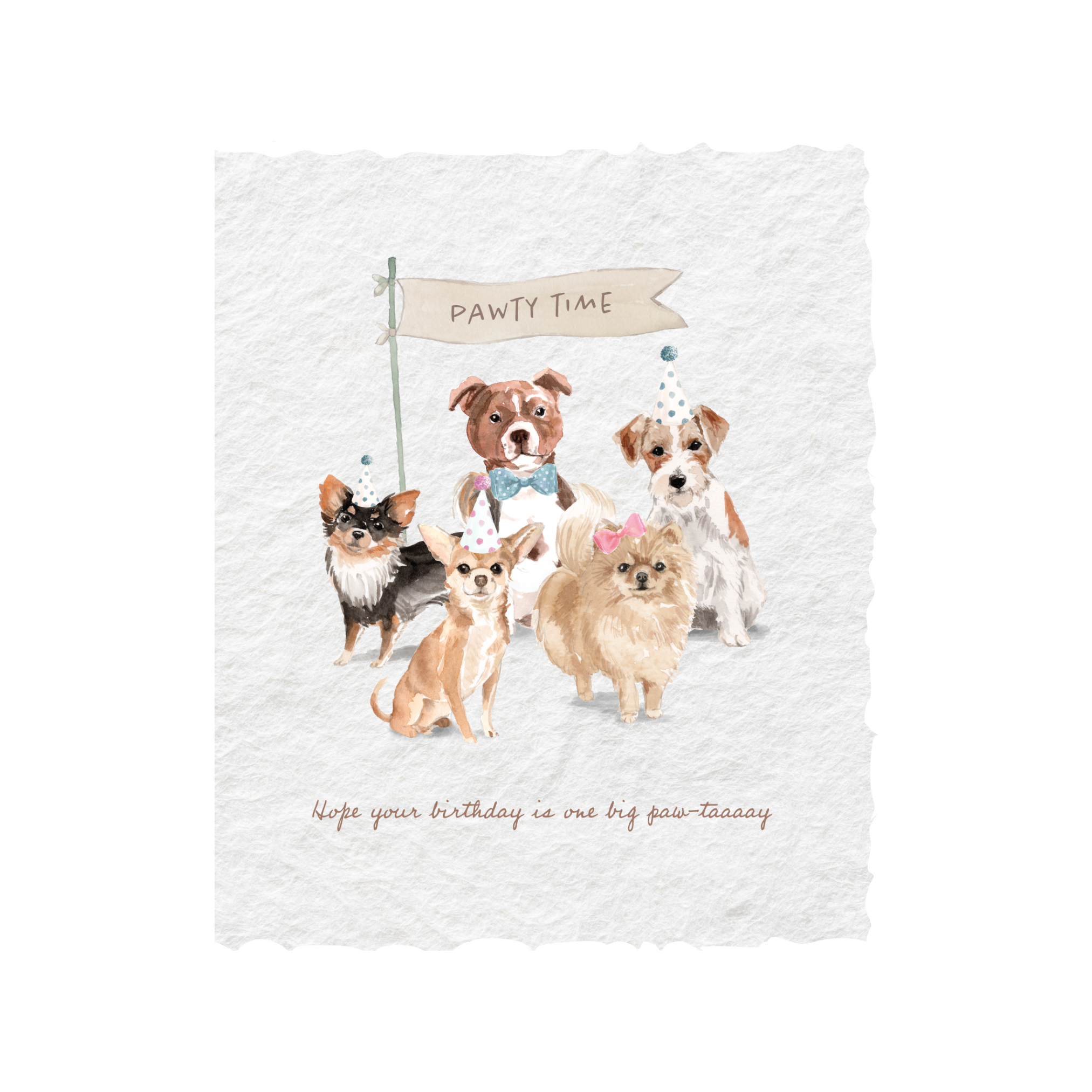 Folded Card | Birthday Paw-tay Dogs