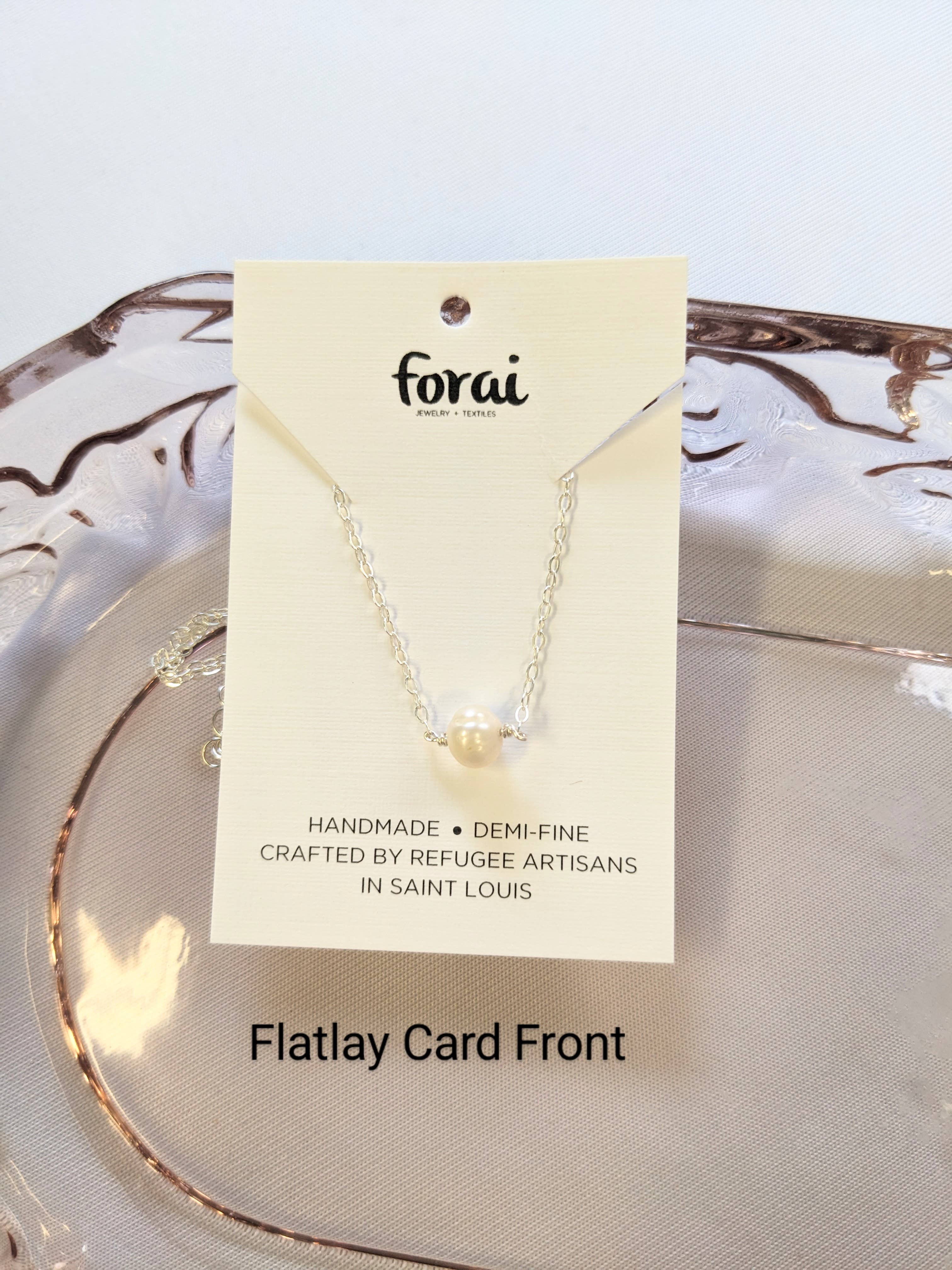 Leeda Pearl Necklace in Sterling Silver