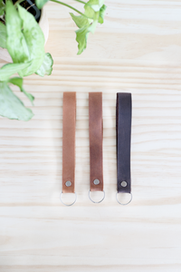 Leather Keychain Wristlet