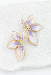 Fourish Lavender Leaf Earrings