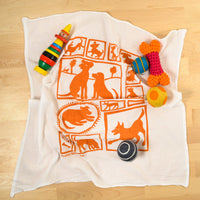Flour Sack Dish Towel - Dogs