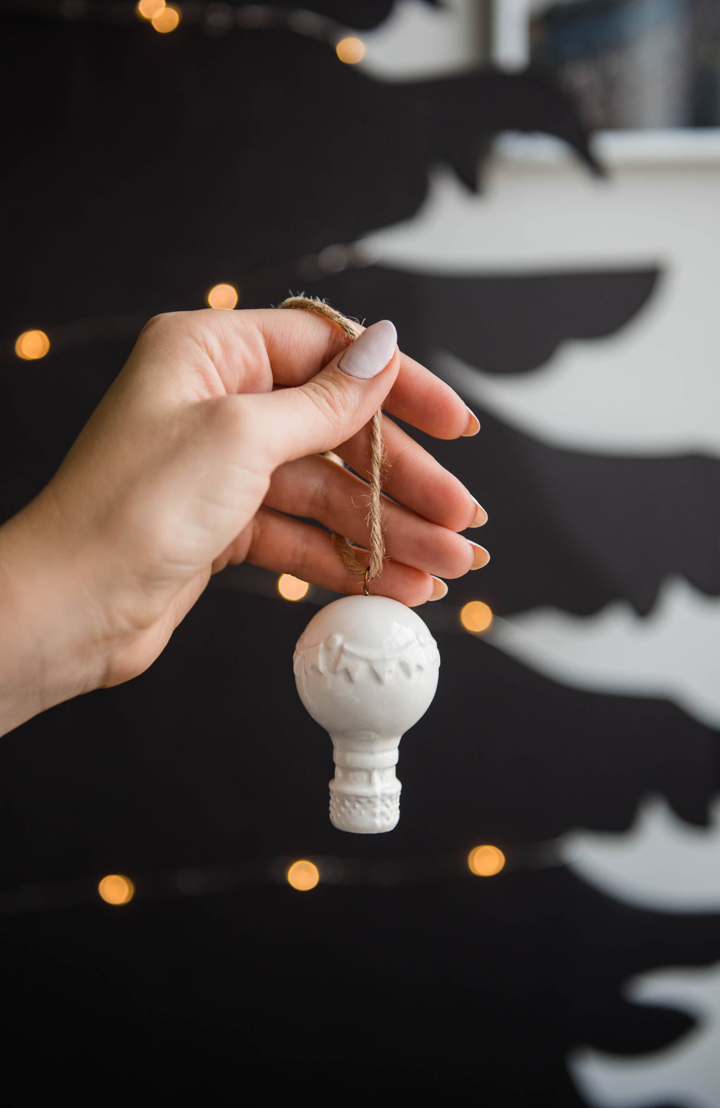 Handmade Porcelain Christmas Ornaments: Little Engine