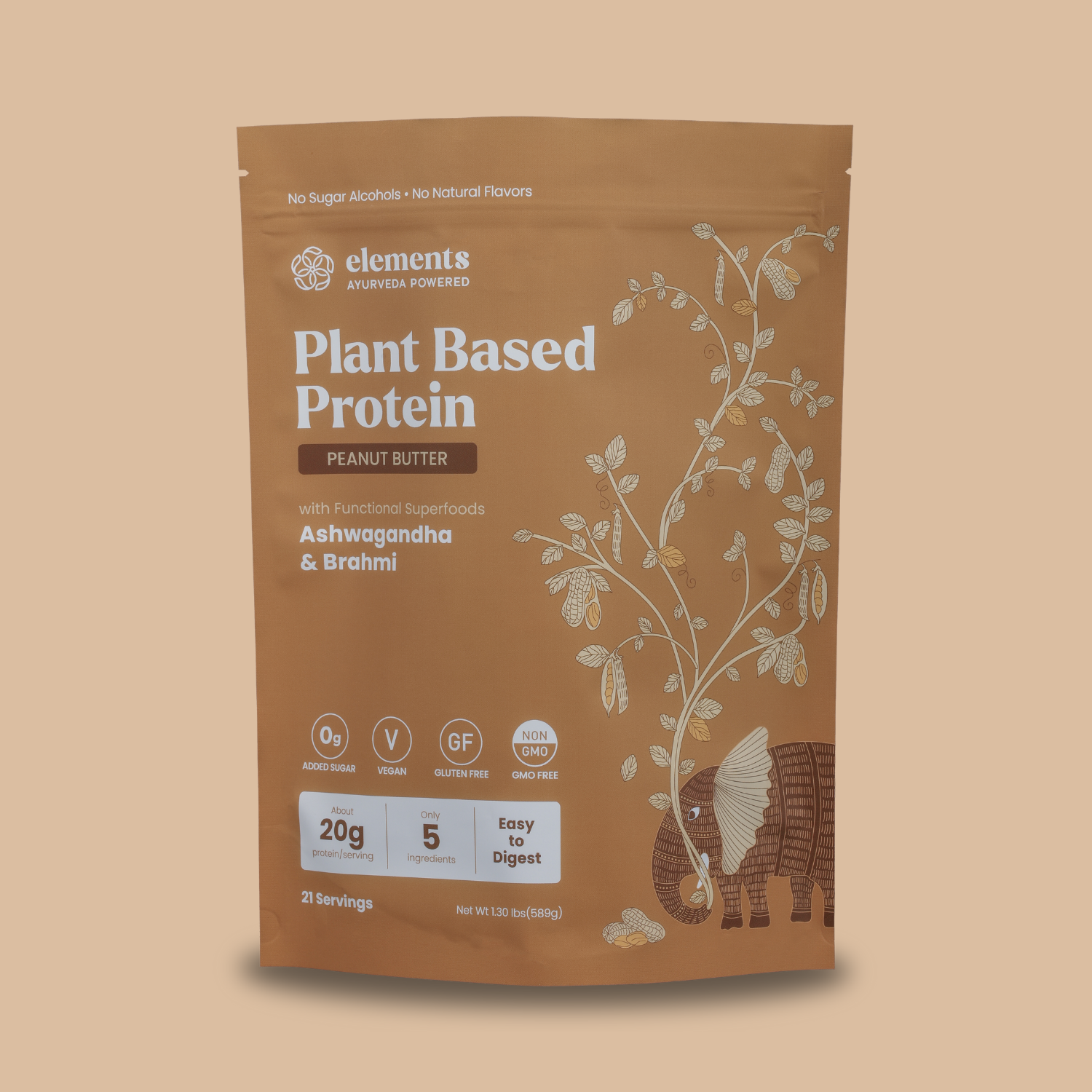 Plant Based Protein Powder: Peanut Butter (21 Servings)