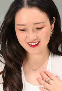 Flourish Vine Leaf Earrings