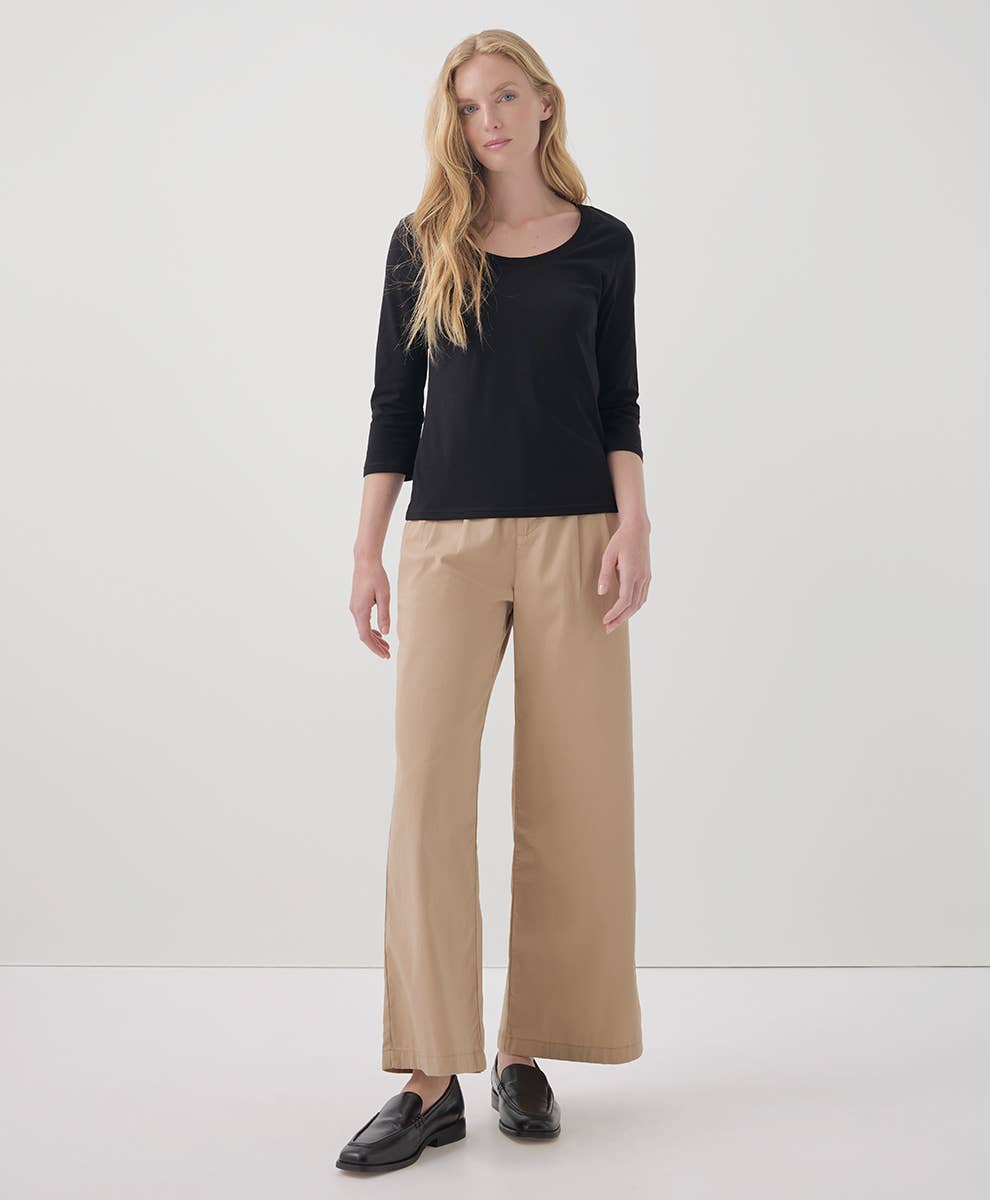 Women's Softspun Scoop Neck Three-Quarter Sleeve Tee