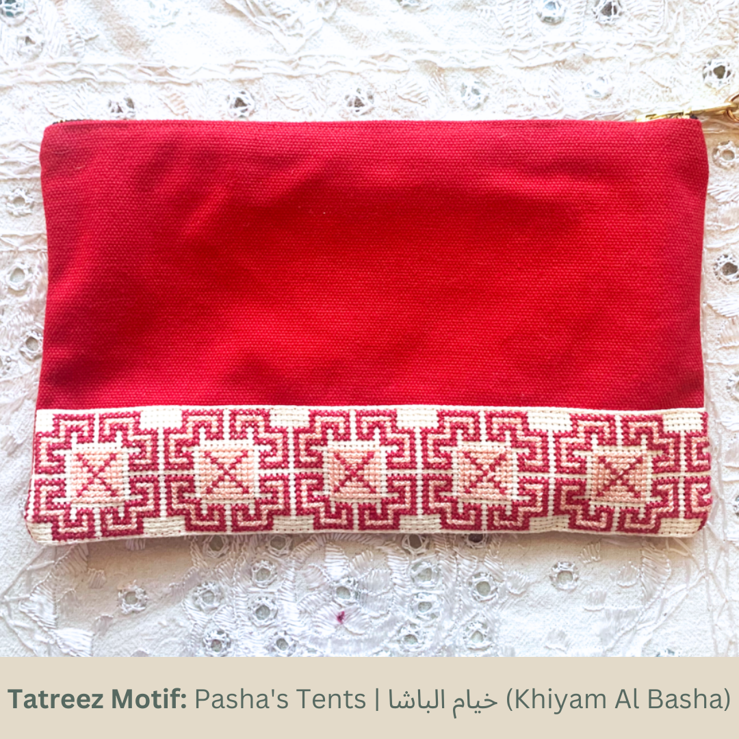 Safa Tatreez Pouch - Red