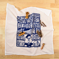 Flour Sack Dish Towel - Books