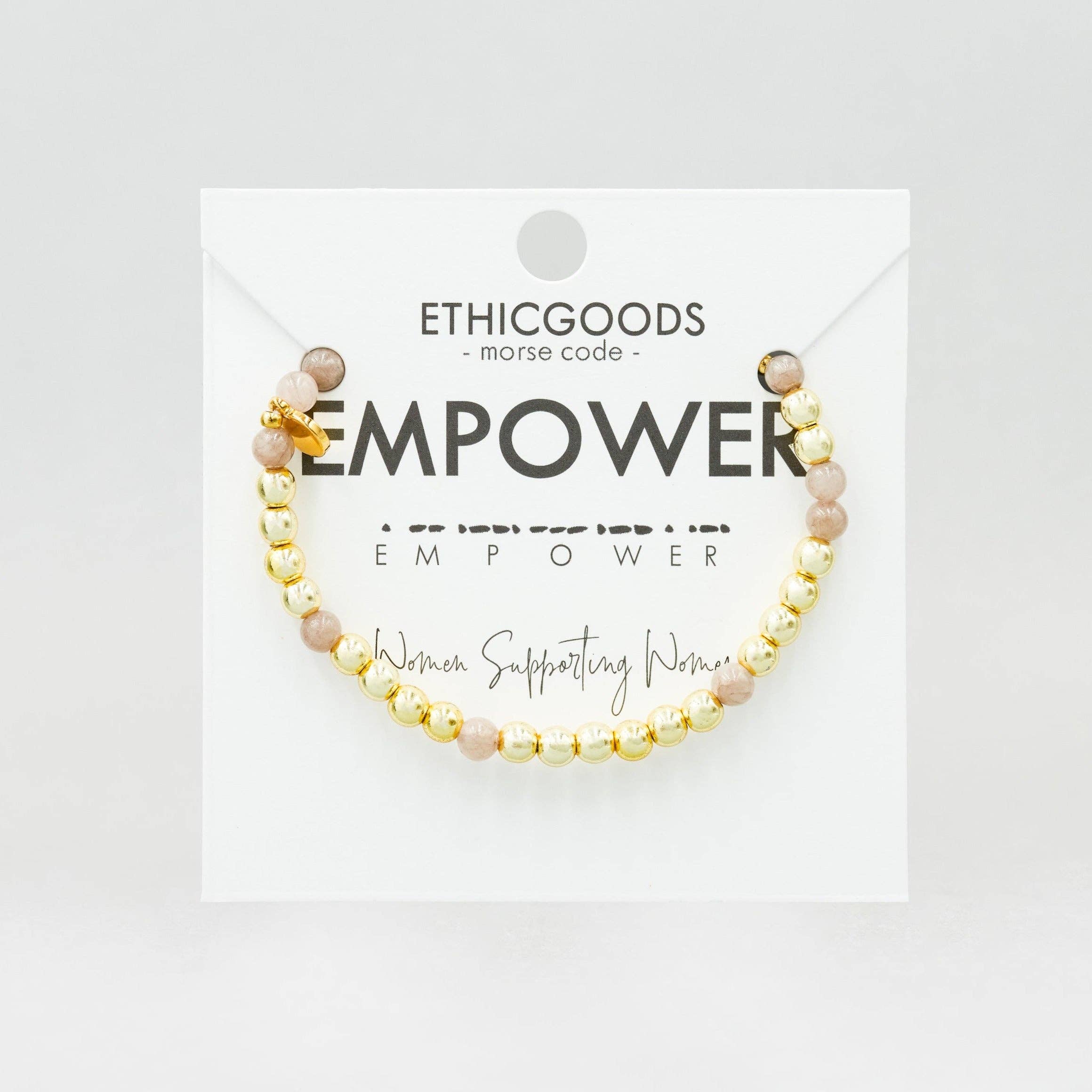 Gold Morse Code Bracelet | EMPOWER