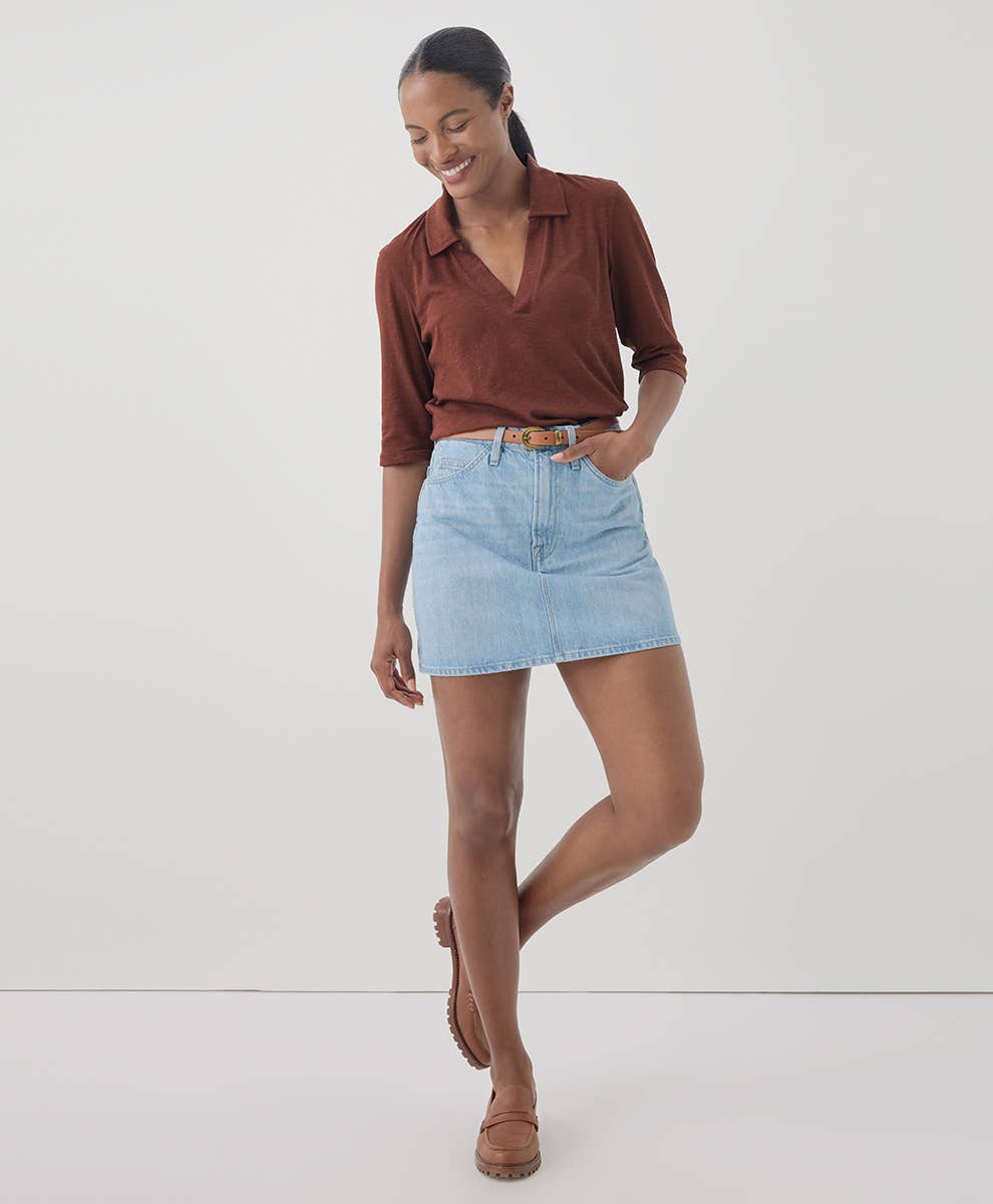 Women's Featherweight Slub Polo