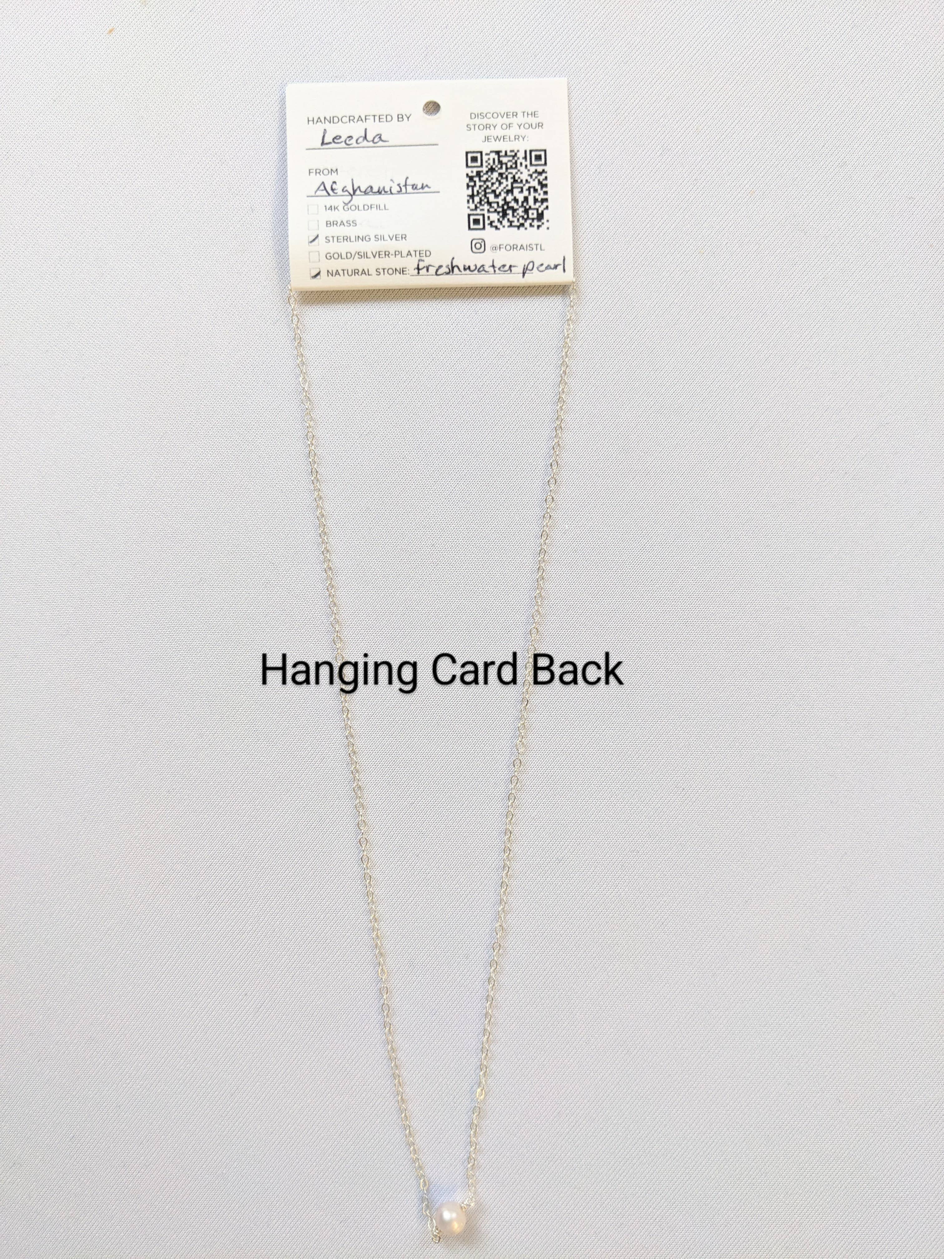 Leeda Pearl Necklace in Sterling Silver