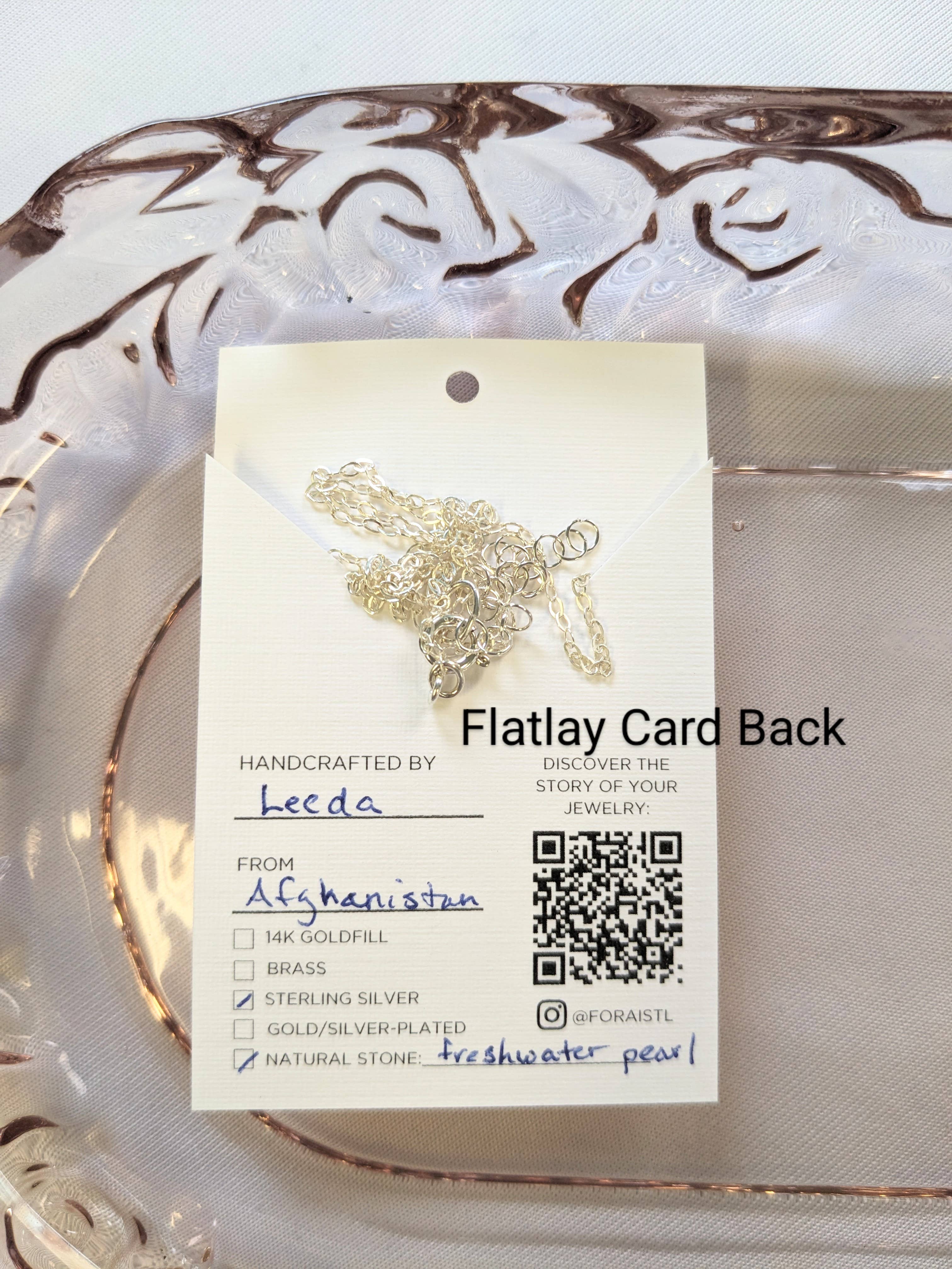 Leeda Pearl Necklace in Sterling Silver