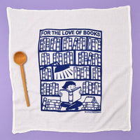 Flour Sack Dish Towel - Books