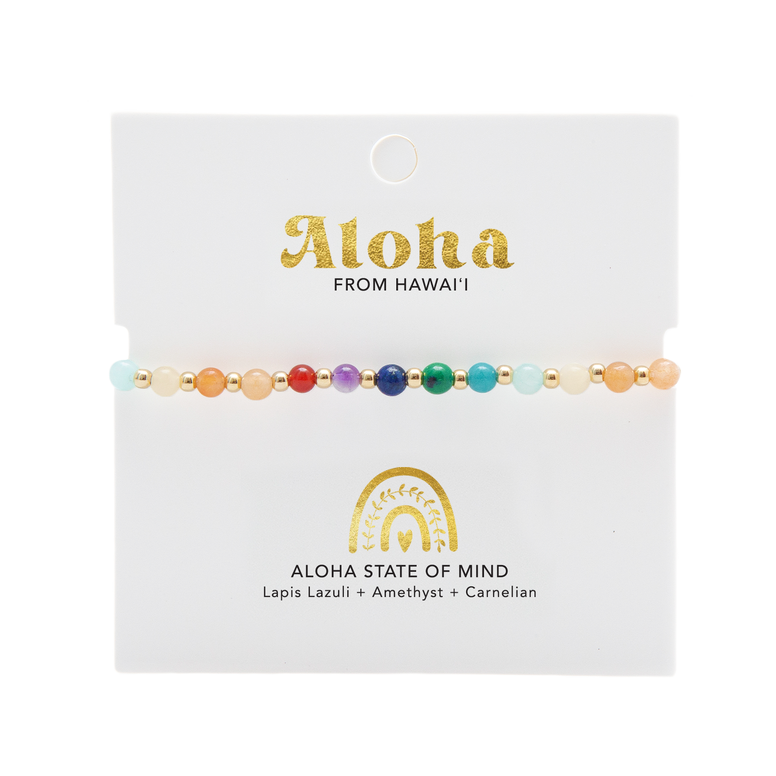 Aloha State of Mind 4mm Metal Accent Healing Bracelet