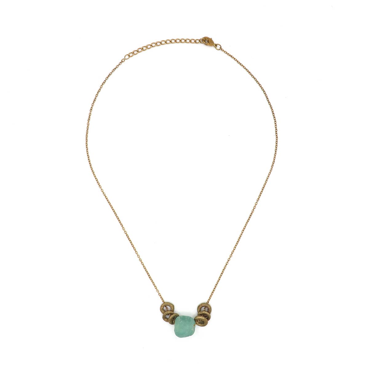Jasmine Short Necklace in Aqua
