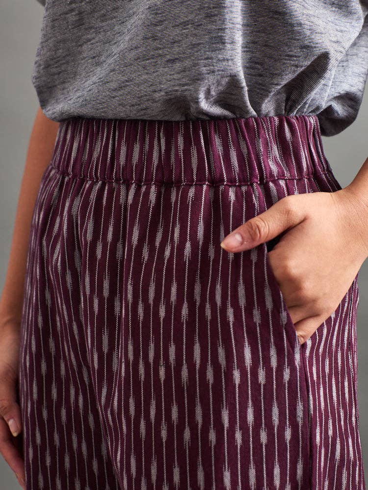 Rosie Pant Plum Ikat
