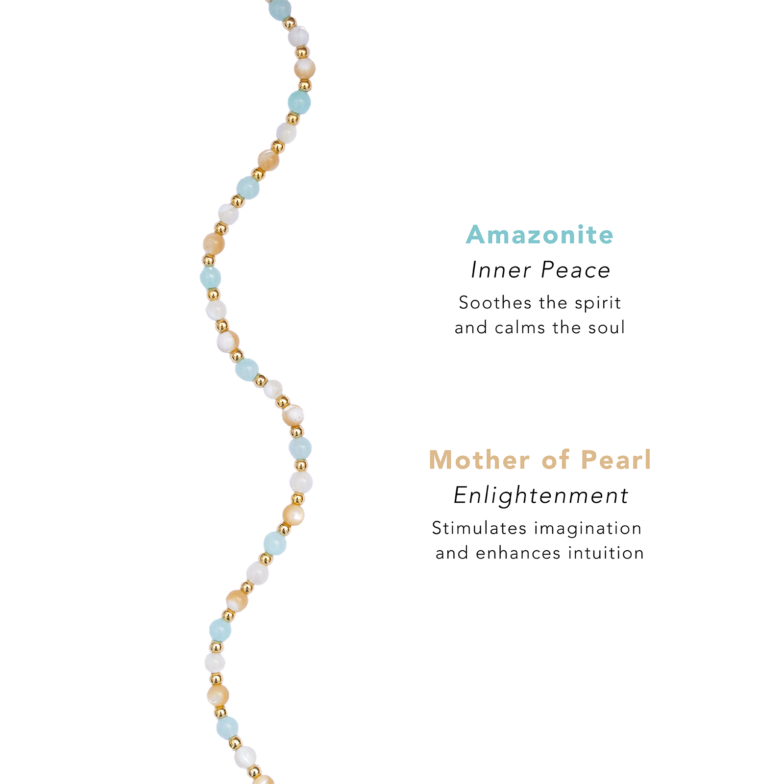 Imagination & Inner Peace 4mm Metal Accent Necklace