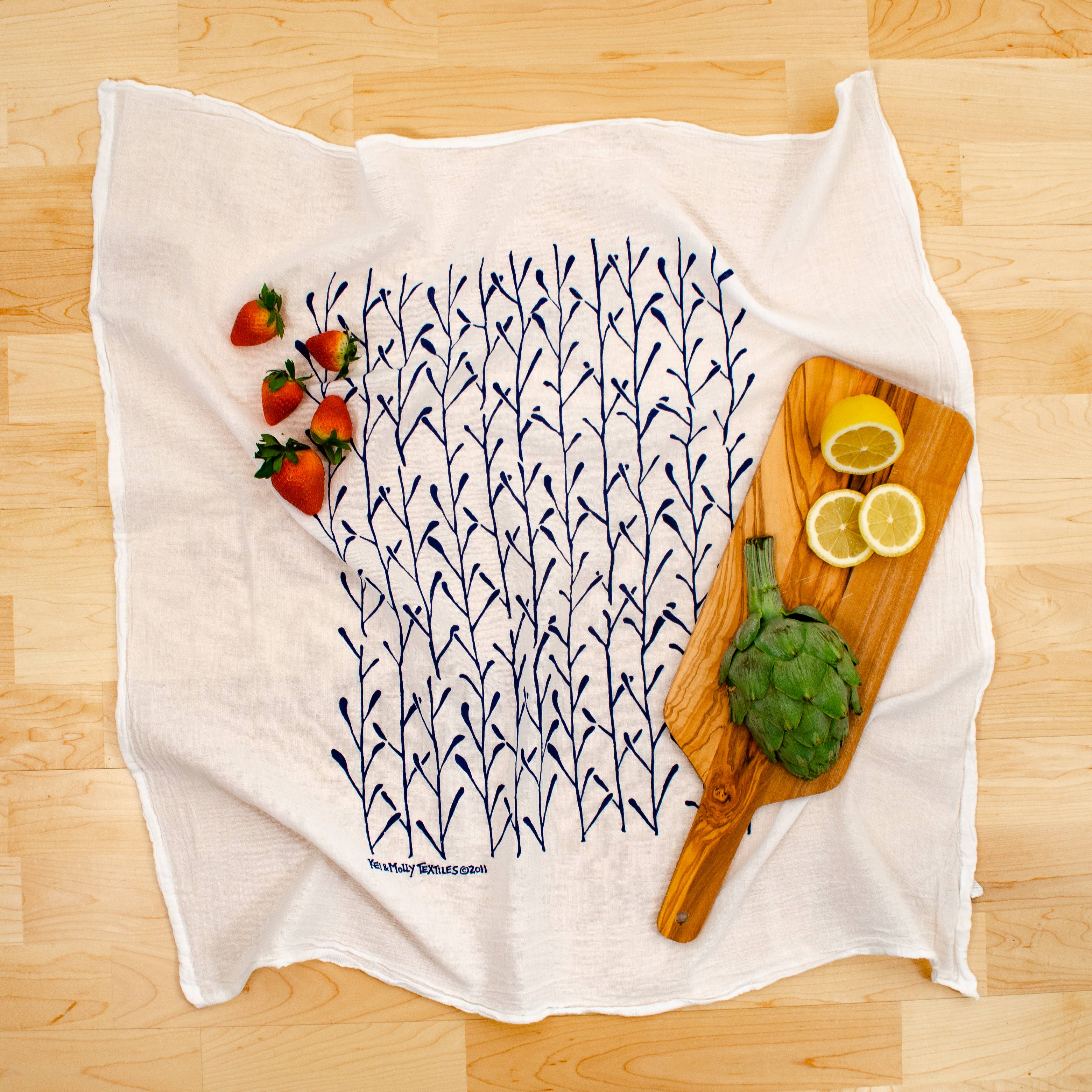 Flour Sack Dish Towel - Stems