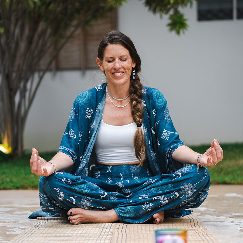 Cosmic Teal Harem Pants