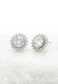 Radiant Shine Platinum Zircon Studs