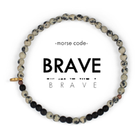 Morse Code Bracelet Men's Extended Size | BRAVE