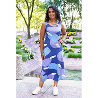 Knit Dress-Tank: Boulders - Purple-Organic