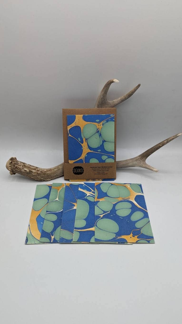 Ocean Blue Pebble Card Set