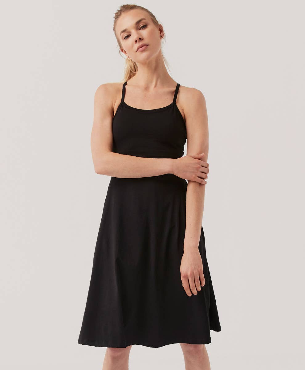 Women's Fit & Flare Shorty Midi Dress