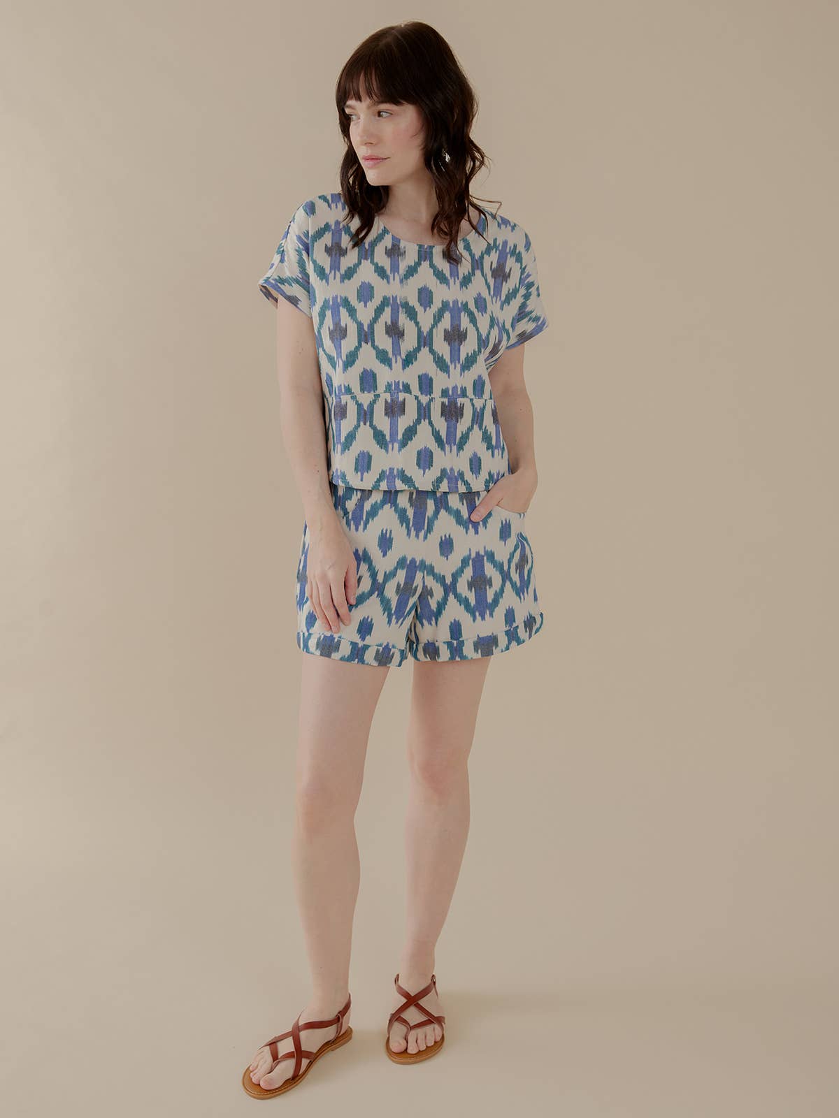 Dana Top Seashore Ikat