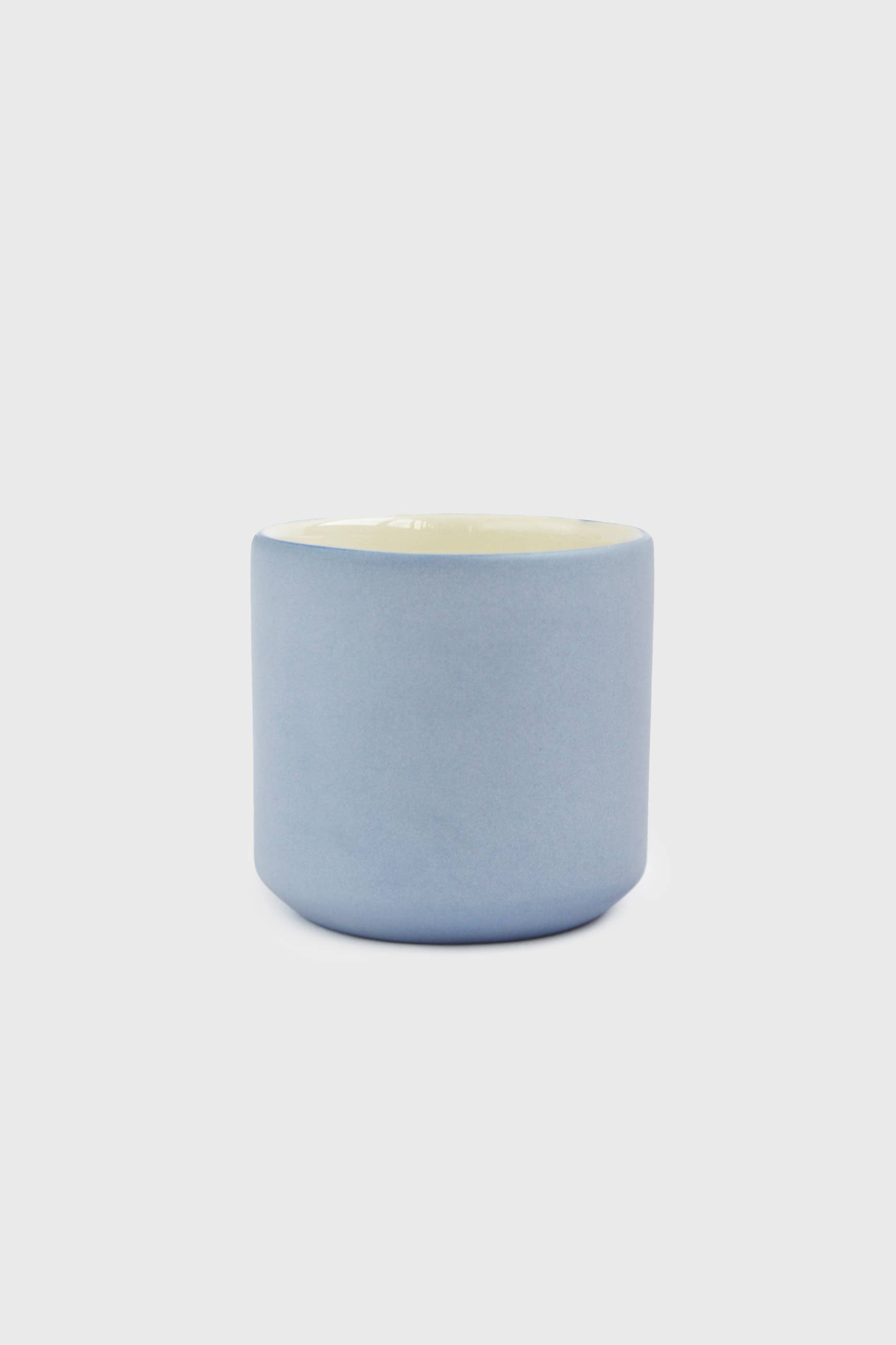 Handmade Porcelain Coffee Cup. Forget-me-Not/Chocolate medium