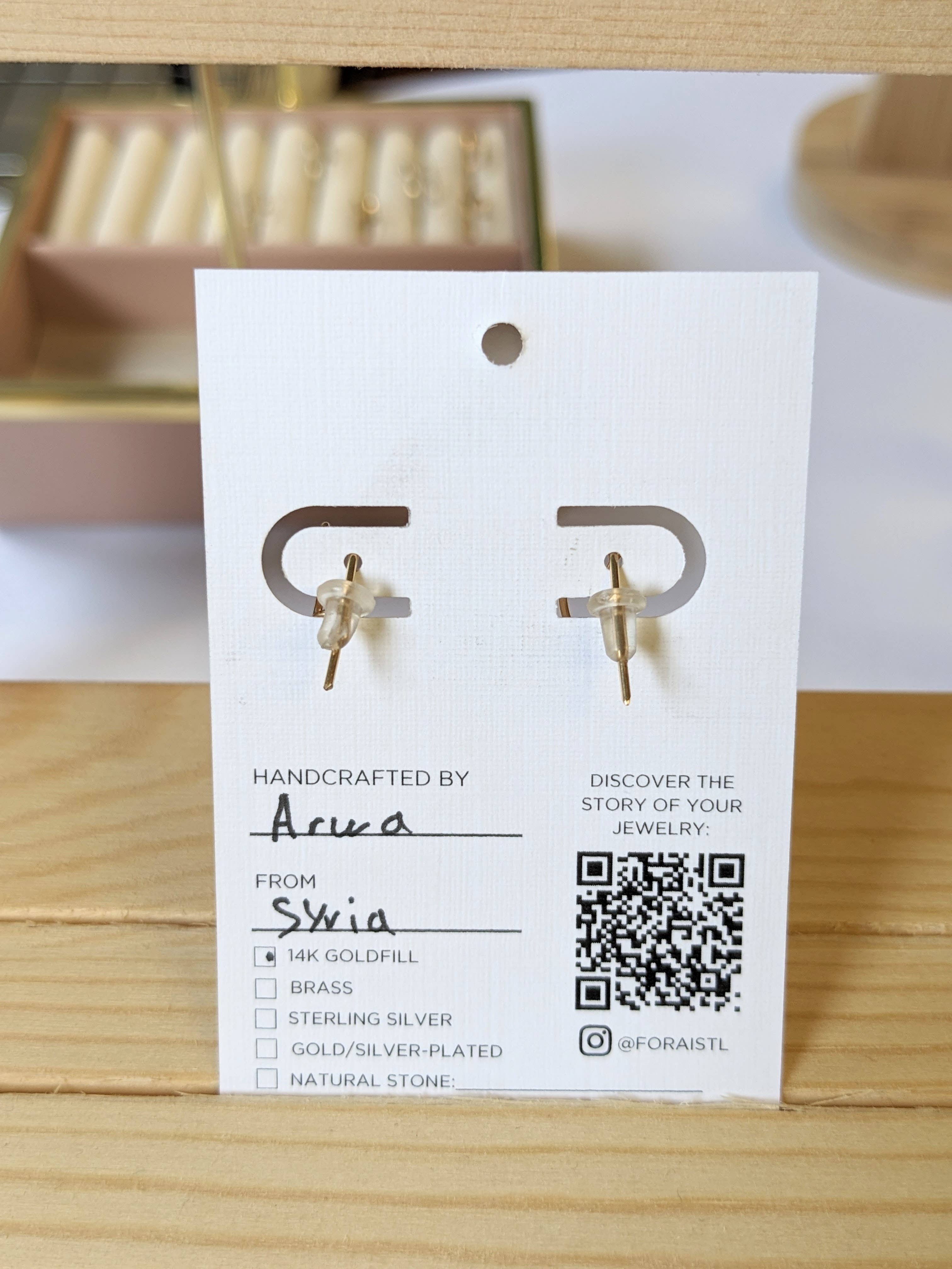 Journey of Hope Huggie Earrings in 14k Gold Filled