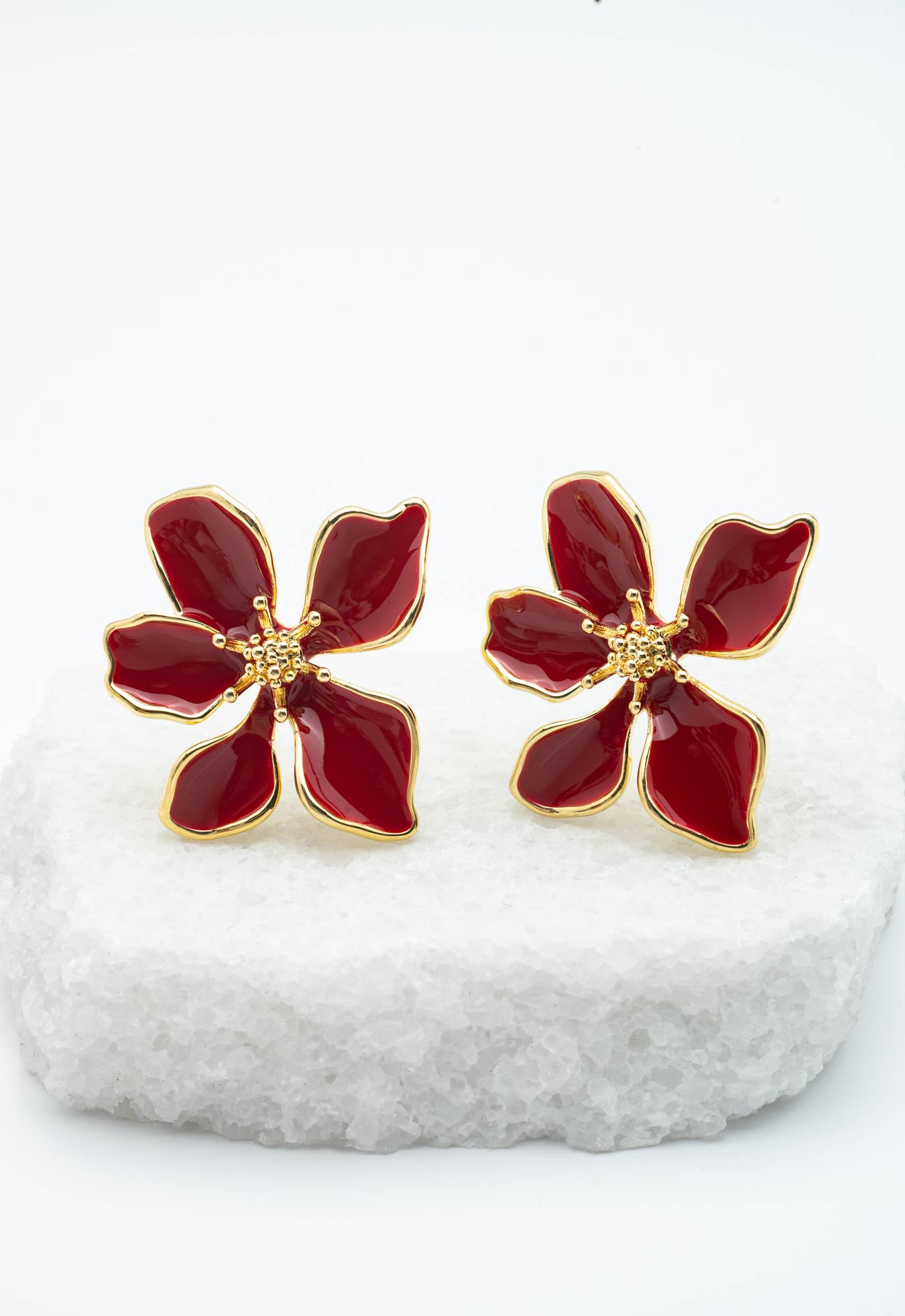 Bloom Earrings in Red
