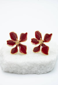 Bloom Earrings in Red