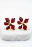 Bloom Earrings in Red