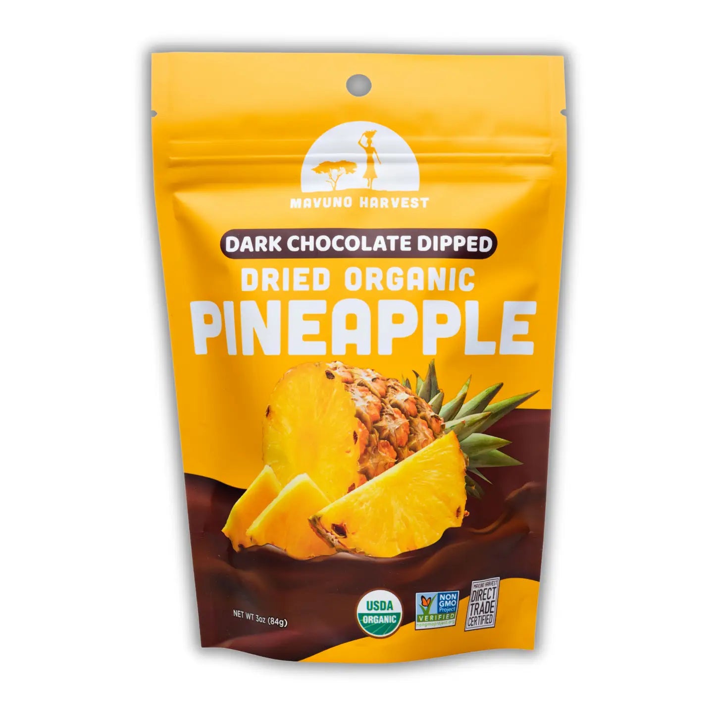 Chocolate Dipped Organic Dried Pineapple