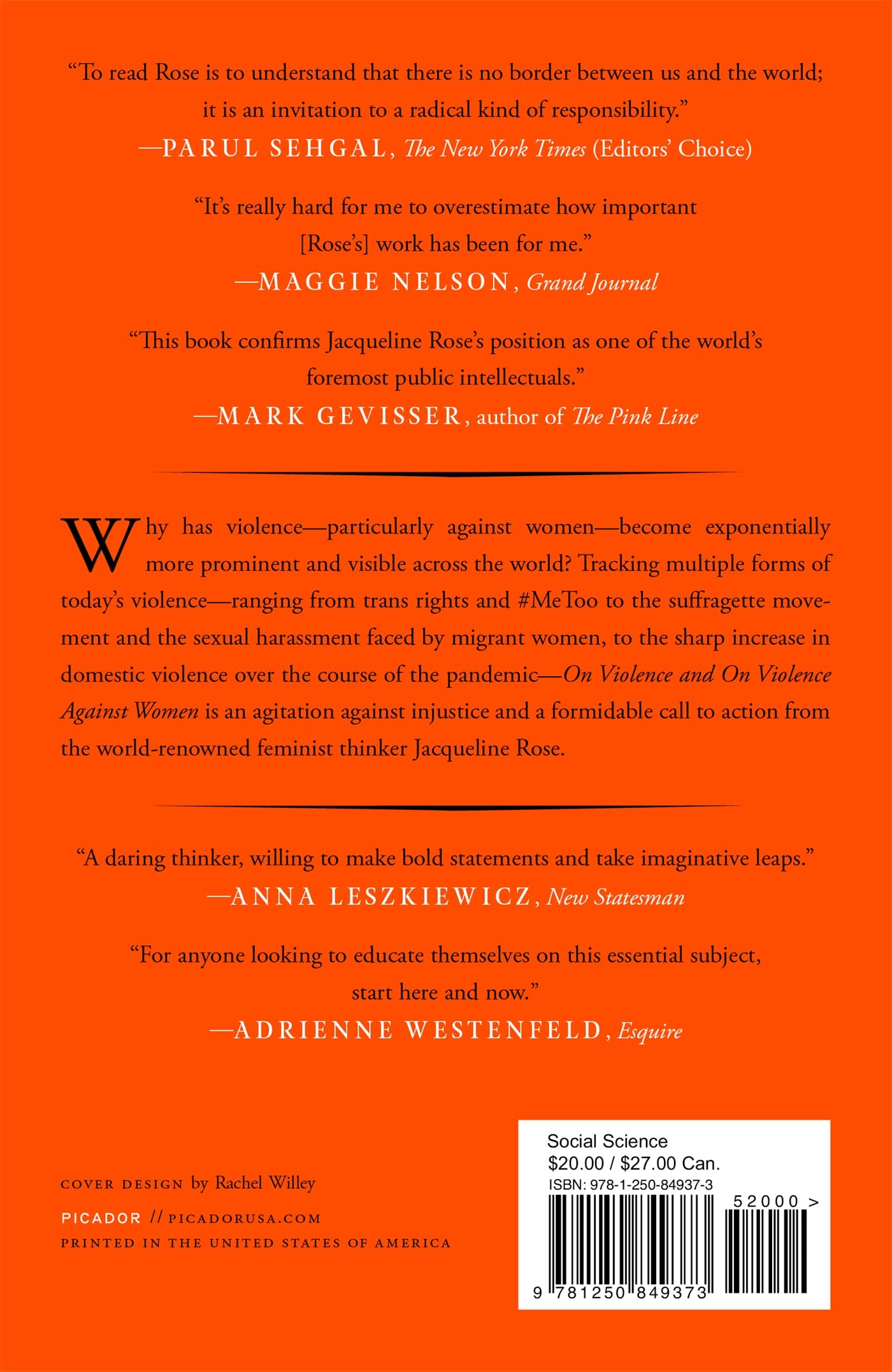 On Violence and On Violence Against Women by Jacqueline Rose