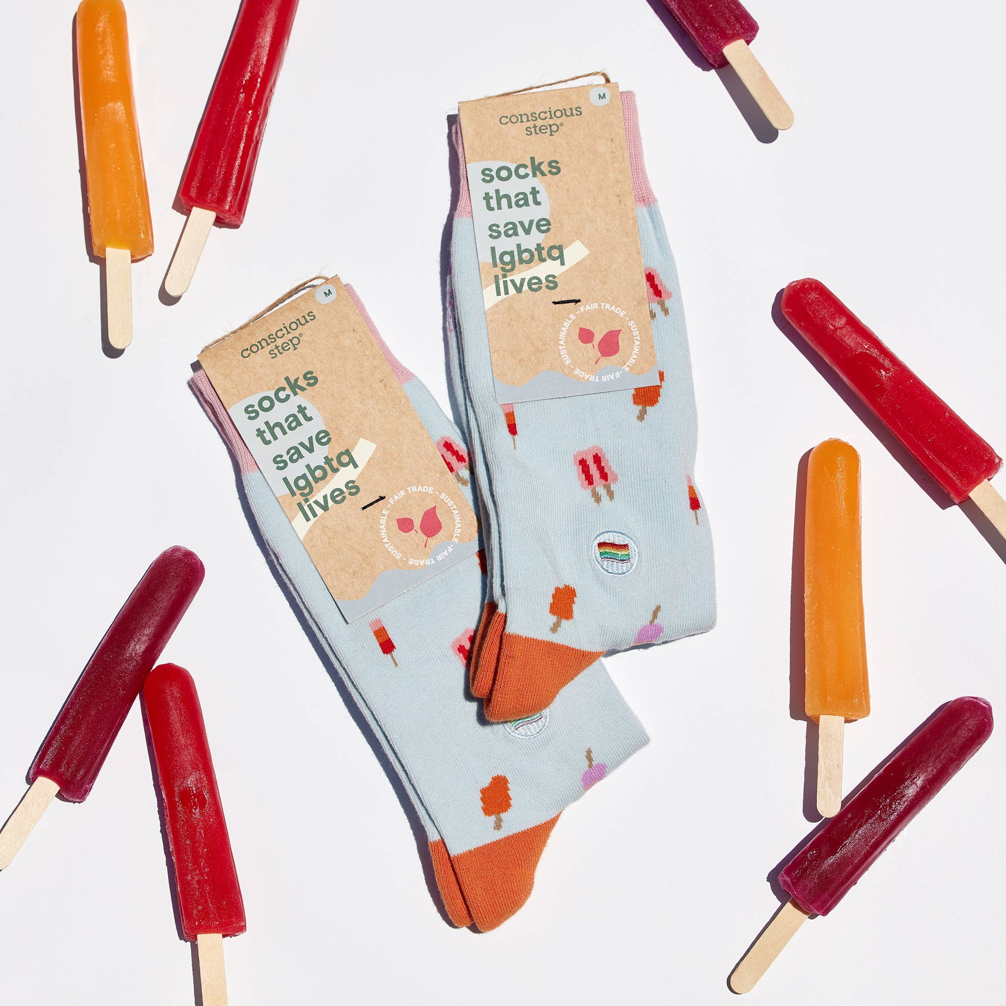 Socks that Save LGBTQ Lives (Blue Popsicles)