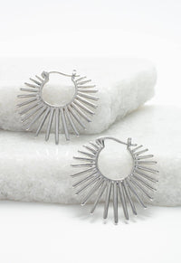 Radiant Rise Hoops in Platinum