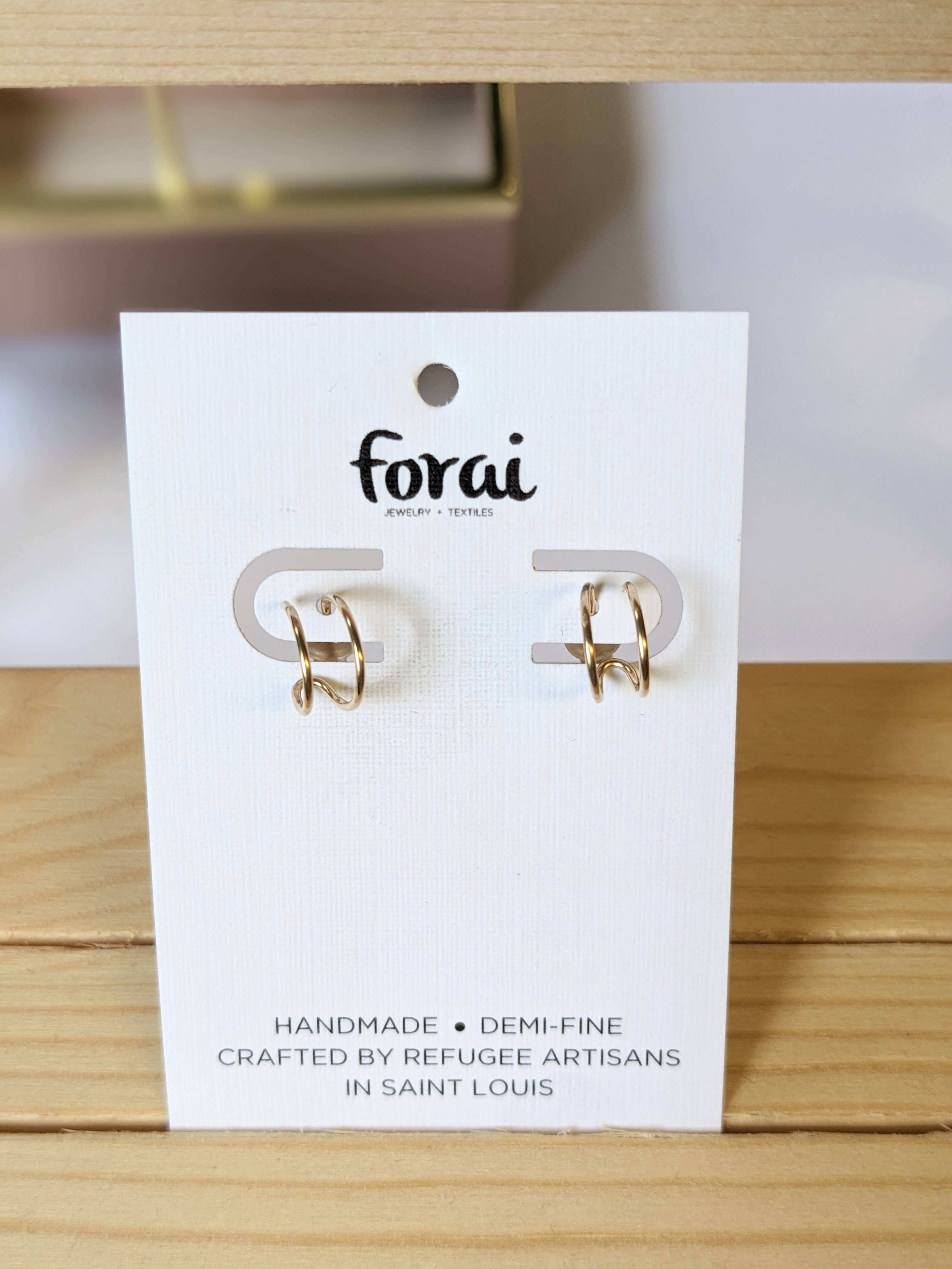 Journey of Hope Huggie Earrings in 14k Gold Filled