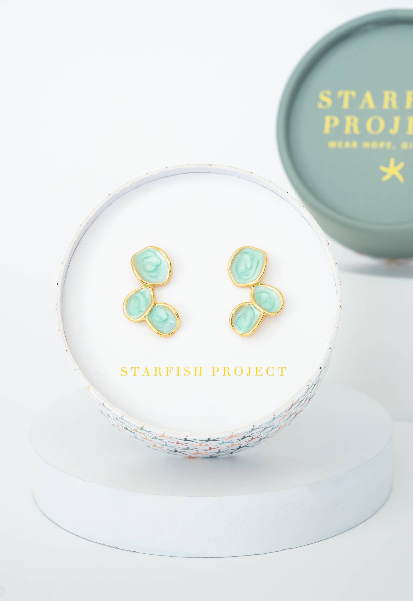 Hope Echo Earrings in Mint