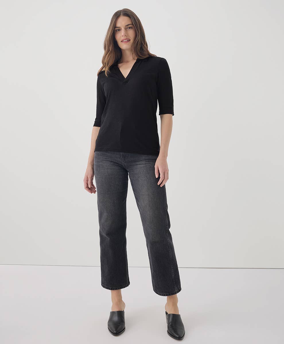 Women's Featherweight Slub Polo