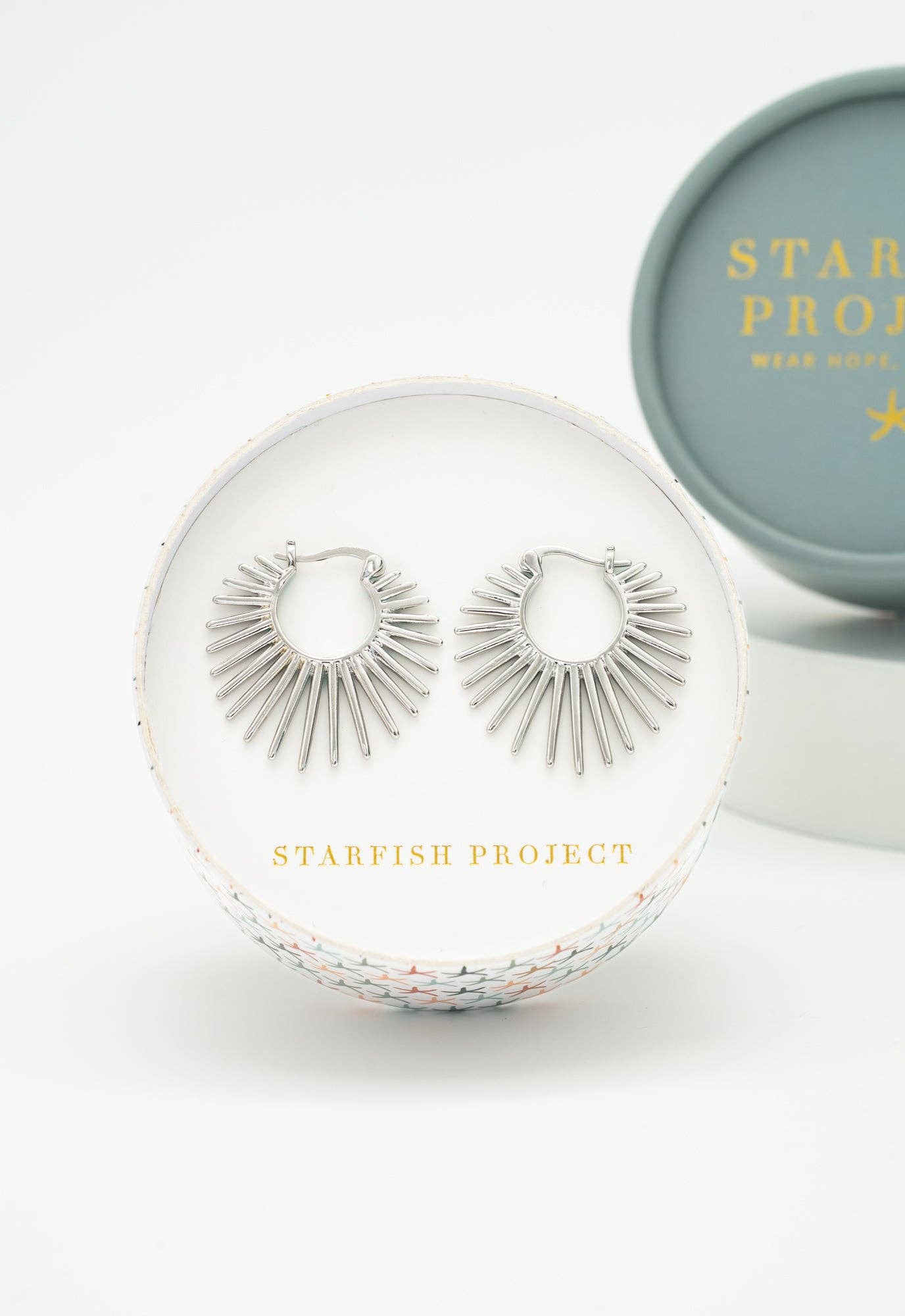 Radiant Rise Hoops in Platinum