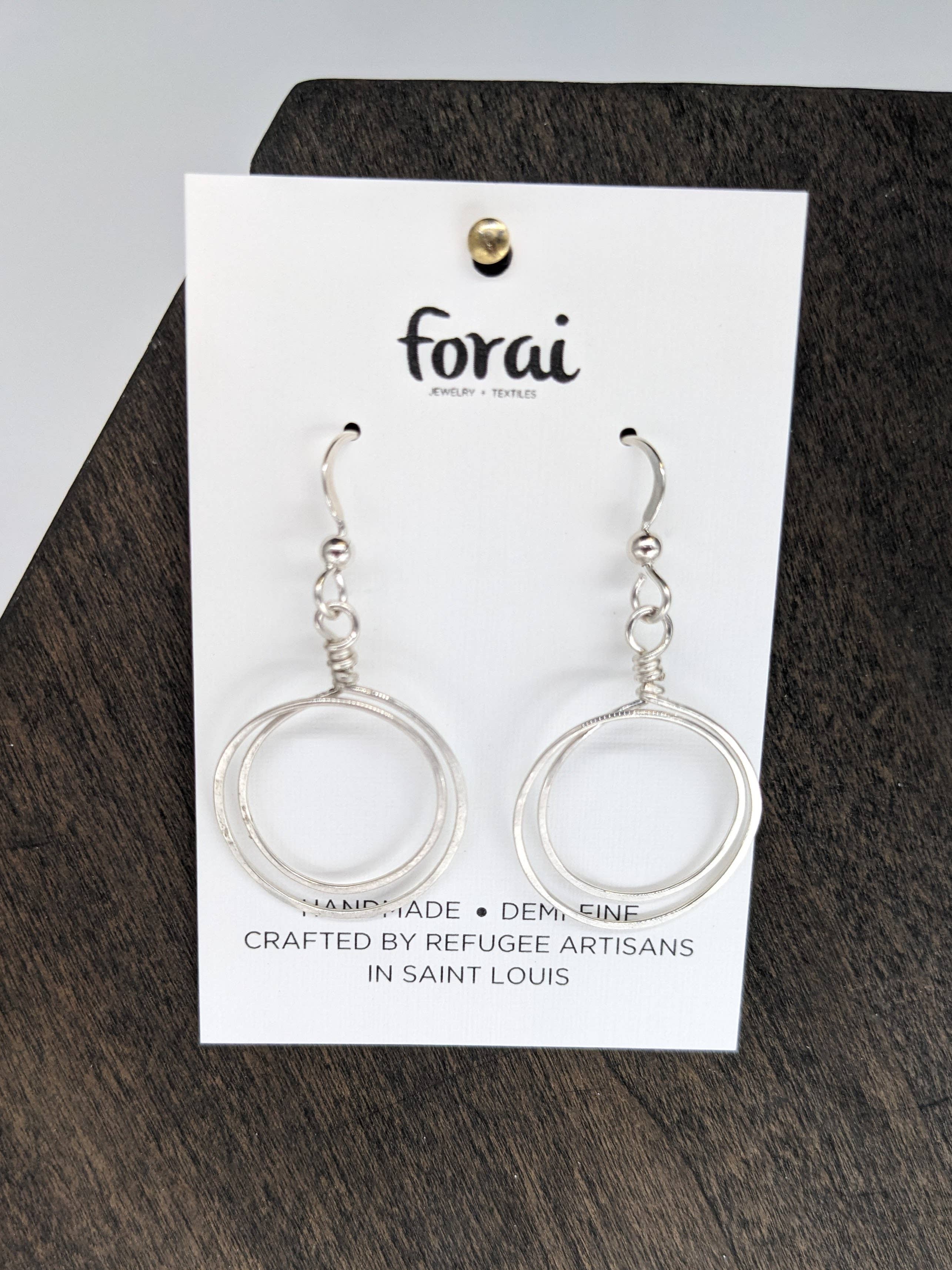 Zomi Circles of Unity Earrings in Sterling Silver
