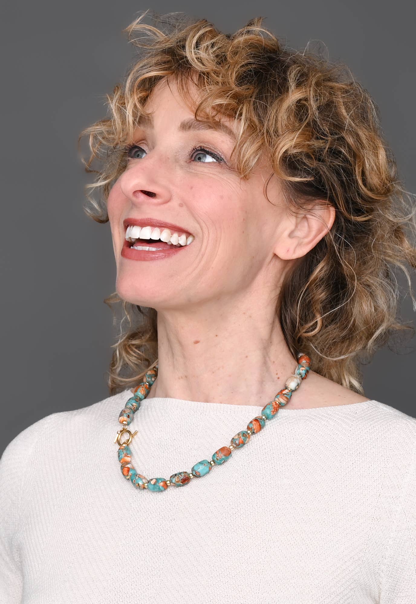 Sierra Bloom Turquoise Emperor Stone Beaded Necklace