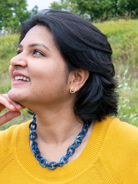 Little Hexagon Studs