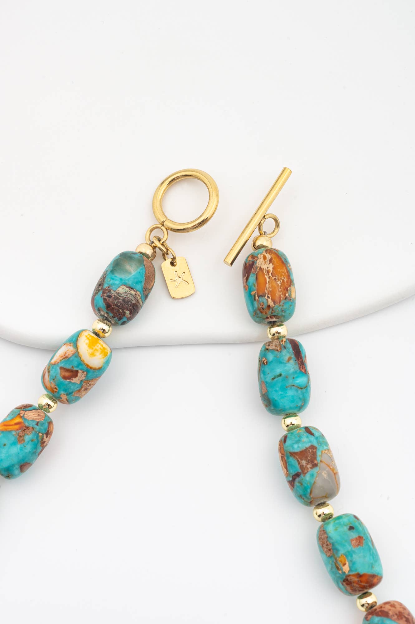 Sierra Bloom Turquoise Emperor Stone Beaded Necklace