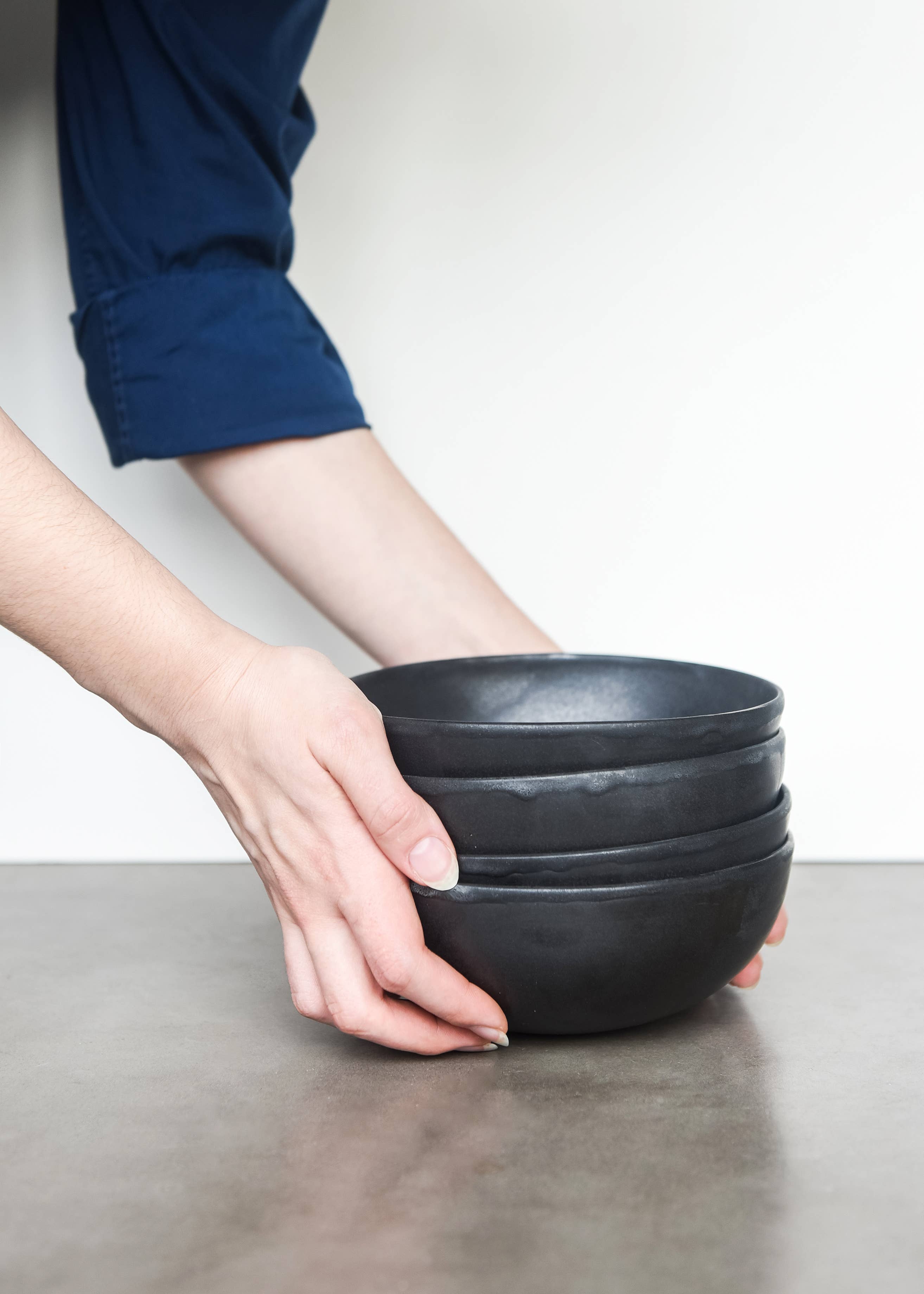 Handmade Ukrainian Matte Stoneware Bowls
