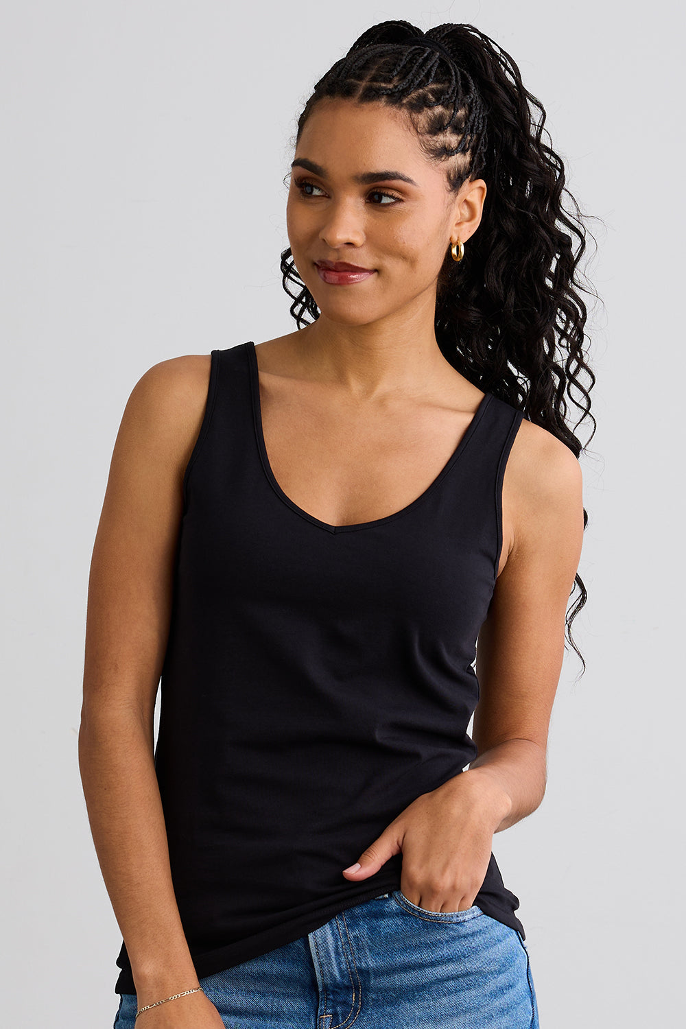 Women's Organic Cotton Reversible 2 in 1 Tank Top