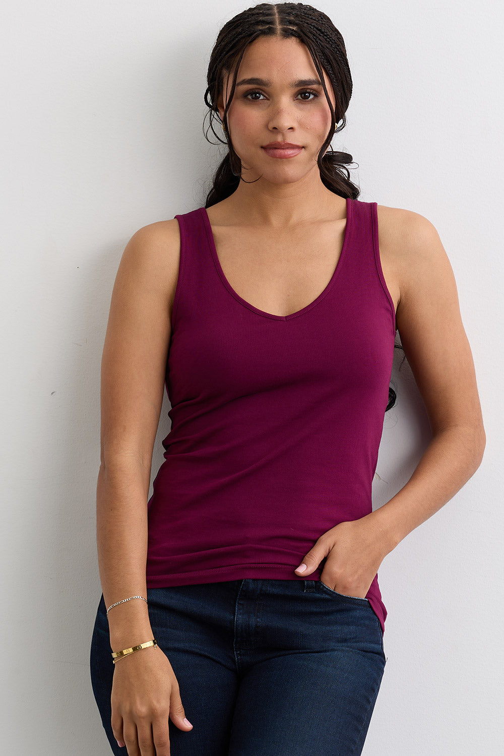 Women's Organic Cotton Reversible 2 in 1 Tank Top