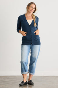 Women's Organic Boyfriend Cardigan Sweater